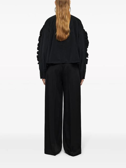Jil Sander belted ankle-tie tailored trousers - Black - zdjęcie produktu nr 2