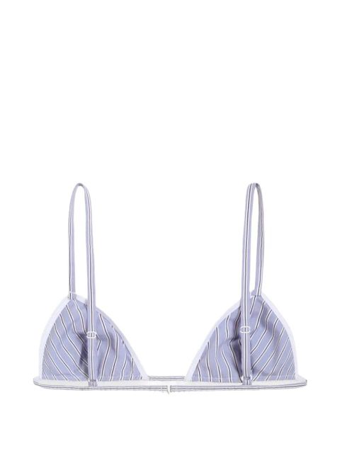 Dolce & Gabbana striped poplin bra with embroidery - Blue - zdjęcie produktu nr 2