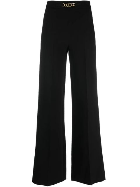 TWINSET Oval-T chain wide-leg trousers - Black - zdjęcie produktu nr 1
