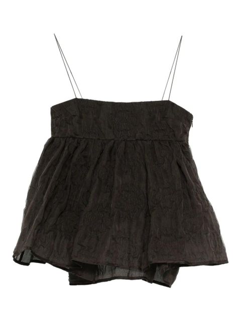 Cecilie Bahnsen Veronica matelassé-effect tank top - Brown - zdjęcie produktu nr 1