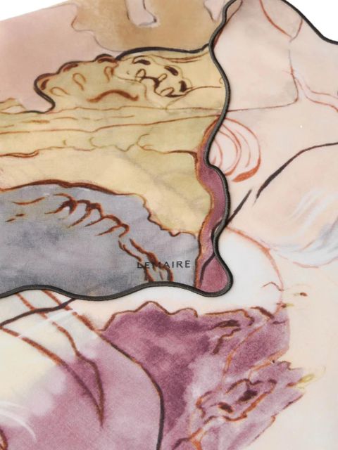 LEMAIRE watercolour-print square scarf - Neutrals - zdjęcie produktu nr 1