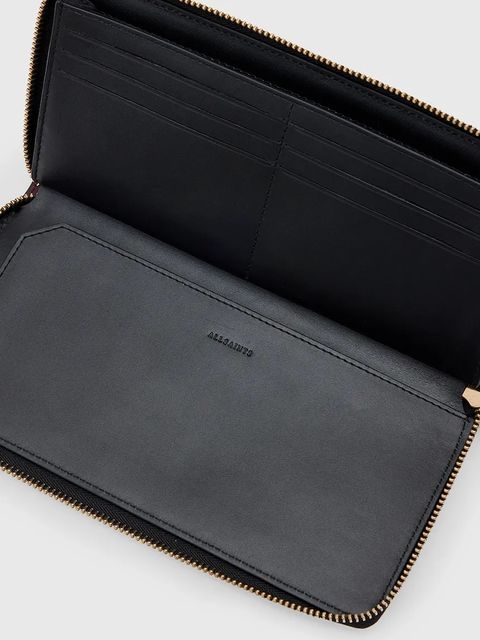 AllSaints portfel skórzany TRAVEL damski kolor czerwony W276XD - zdjęcie produktu nr 2