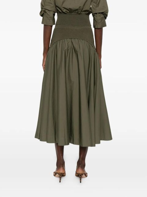 Simkhai knitted-panel midi skirt - Green