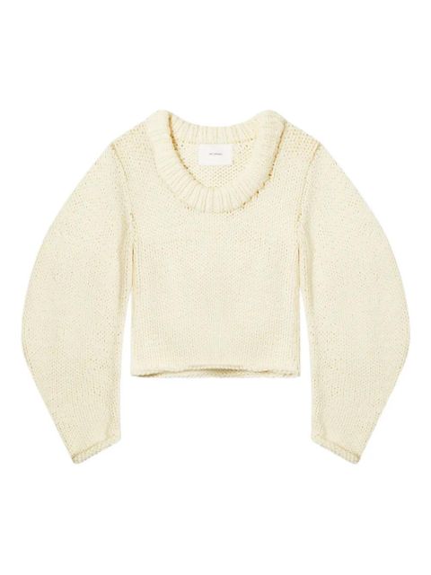 Axel Arigato balloon-sleeve round-neck sweater - White - zdjęcie produktu nr 1