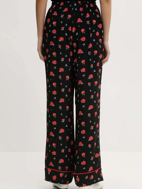 The Sleeper spodnie damskie kolor czarny szerokie high waist PSPT03F021N