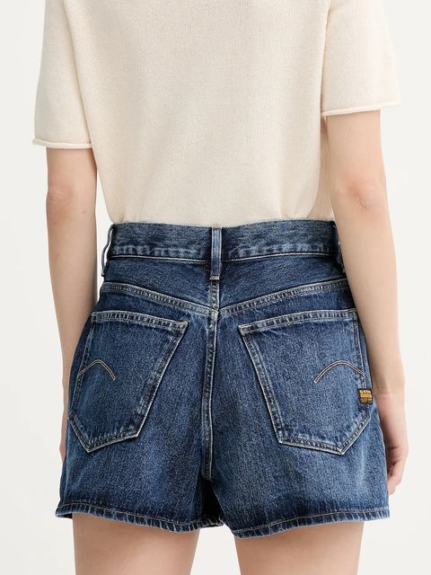 G-Star spódnicospodnie jeansowe damskie kolor granatowy gładkie high waist D26173-D788