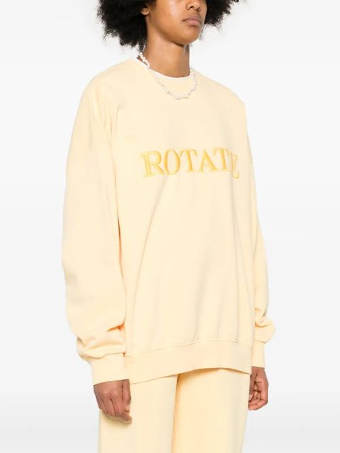 ROTATE BIRGER CHRISTENSEN logo-embroidered sweatshirt - Yellow
