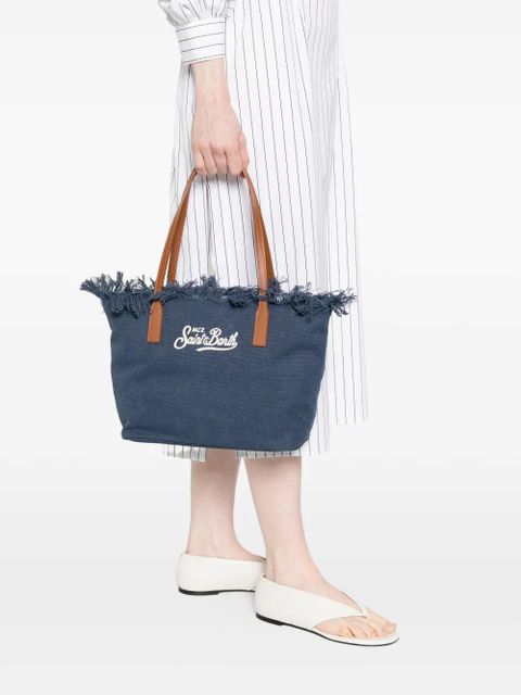 MC2 Saint Barth mini City fringed-detail tote bag - Blue - zdjęcie produktu nr 2