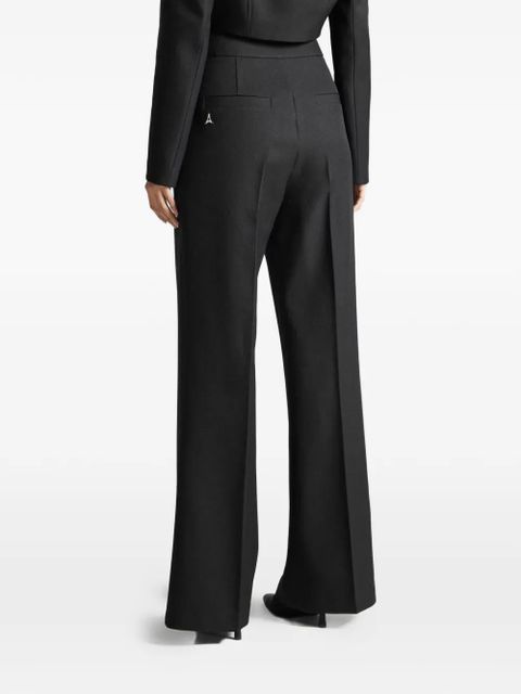 Manière De Voir Elsa button pleated trousers - Black