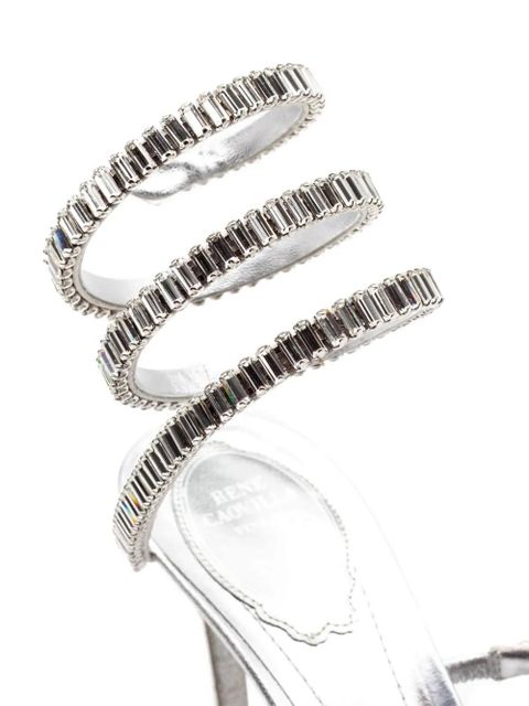 René Caovilla Cleo embellished strappy sandals - Silver