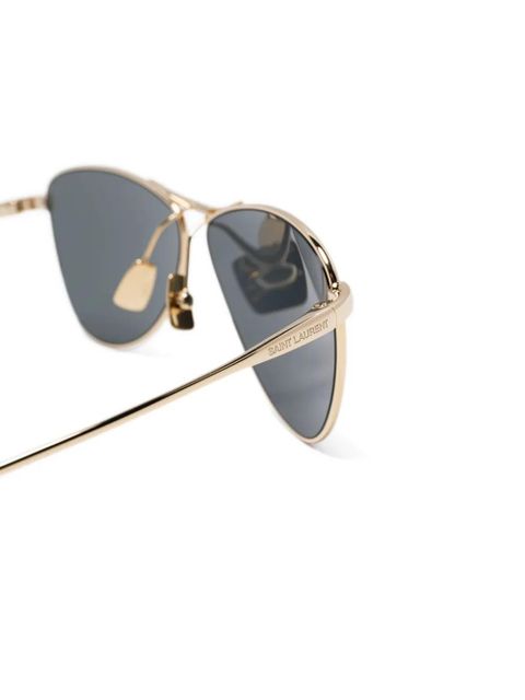 Saint Laurent Eyewear geometric-frame sunglasses - Gold - zdjęcie produktu nr 2