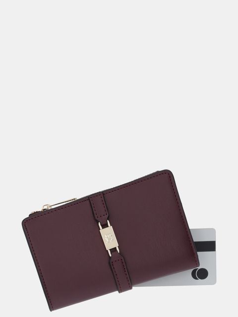 Tommy Hilfiger portfel damski kolor bordowy AW0AW18134