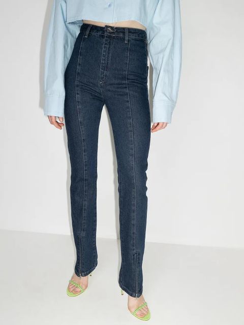 ROTATE BIRGER CHRISTENSEN Jada zip-ankle flared jeans - Blue - zdjęcie produktu nr 2