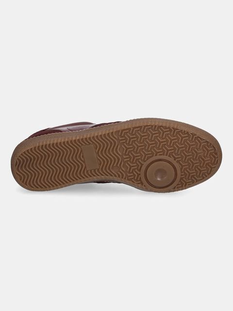 Medicine sneakersy zamszowe damskie kolor bordowy