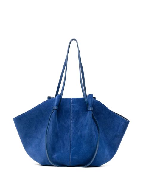 Yuzefi large Mochi suede shoulder bag - Blue