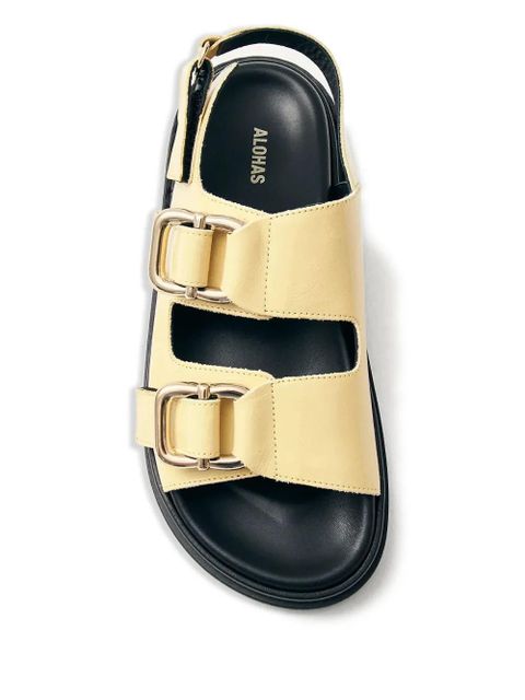 ALOHAS Harper double-buckle sandals - Yellow