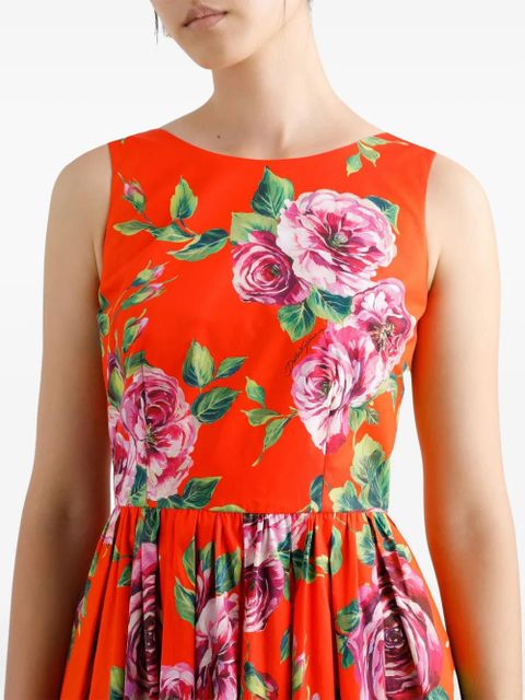 Dolce & Gabbana floral-print midi dress - Red