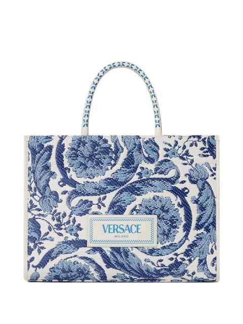 Versace large Barocco Athena tote bag - Blue - zdjęcie produktu nr 1
