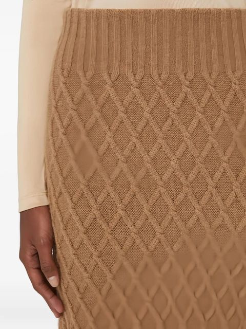 Max Mara cable-knit midi skirt - Brown
