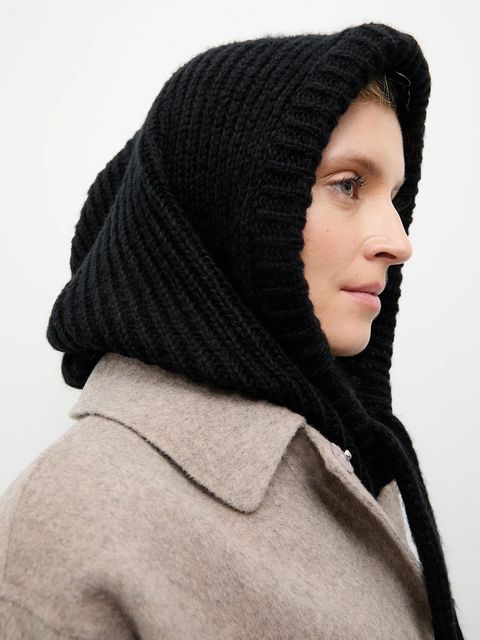 Answear.LAB kominiarka z wełną merino kolor czarny