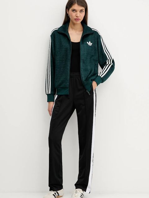 adidas Originals bluza Mohair damska kolor zielony z aplikacją KS7777