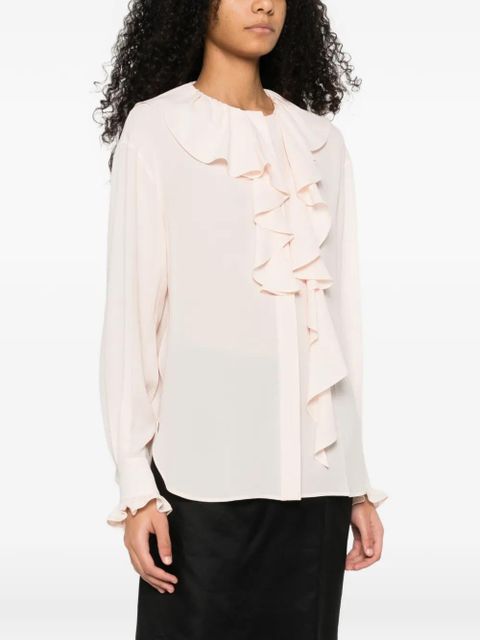 Alexander McQueen ruffled shirt - Pink