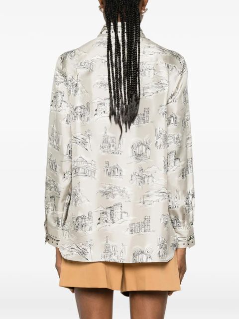 Max Mara patterned buttoned shirt - Neutrals