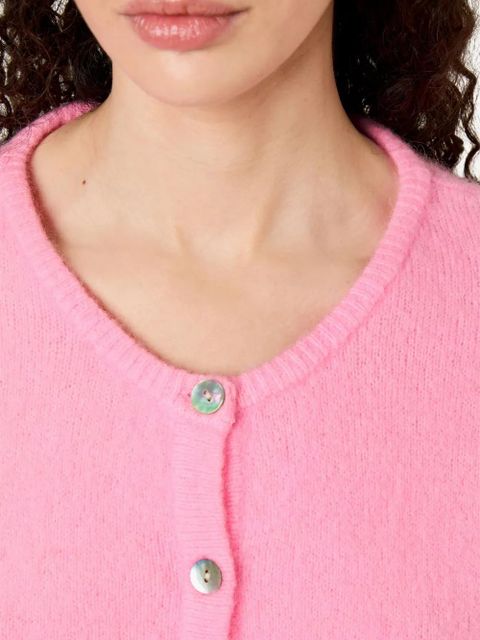 American Vintage Vitow buttoned ribbed cardigan - Pink