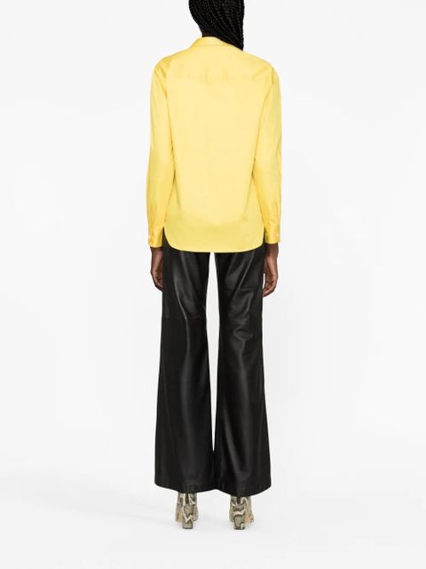 Zadig&Voltaire Taskiz slogan-embroidered cotton shirt - Yellow - zdjęcie produktu nr 2