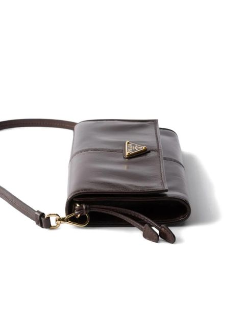 Prada logo leather wallet - Brown