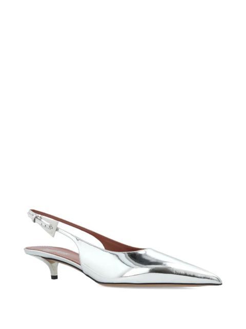 Paris Texas 35mm slingback pointed-toe pumps - Grey - zdjęcie produktu nr 2