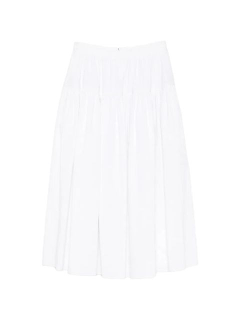 Chloé gathered flared midi skirt - White - zdjęcie produktu nr 1