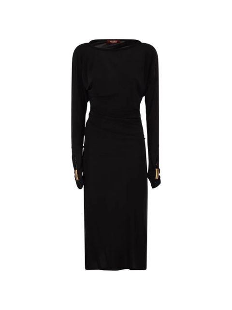 Max Mara draped midi dress - Black - zdjęcie produktu nr 1