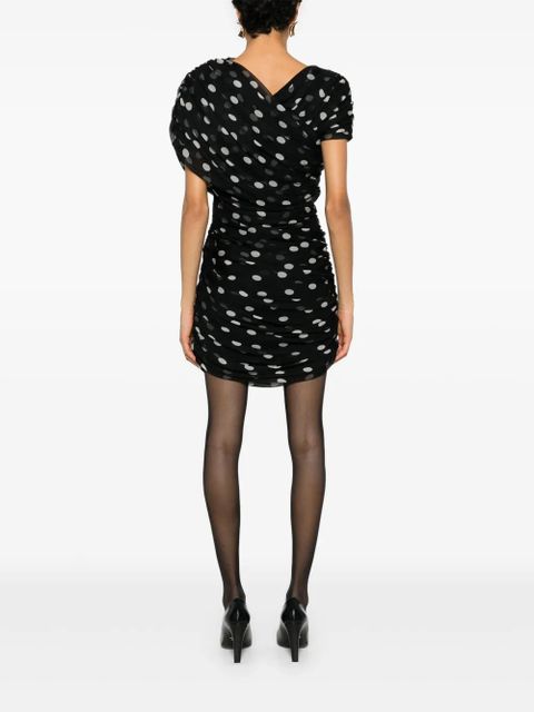 Saint Laurent polka-dot mini dress - Black