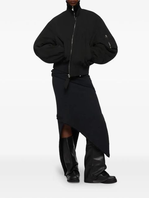 The Attico Anja zip-up bomber jacket - Black - zdjęcie produktu nr 2