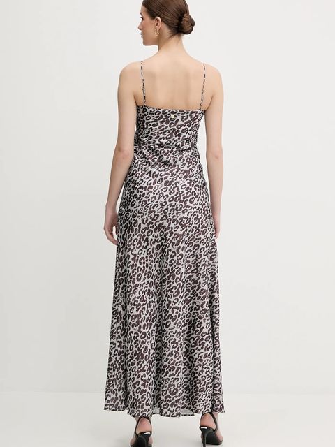 Joop! sukienka kolor brązowy maxi rozkloszowana 30100720