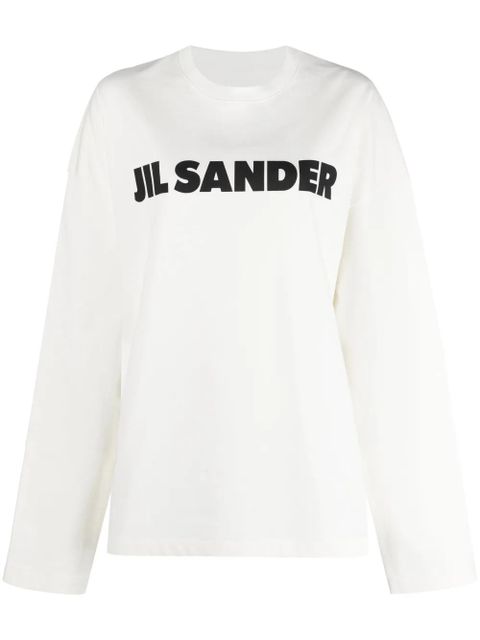 Jil Sander logo-print cotton sweatshirt - White - zdjęcie produktu nr 1