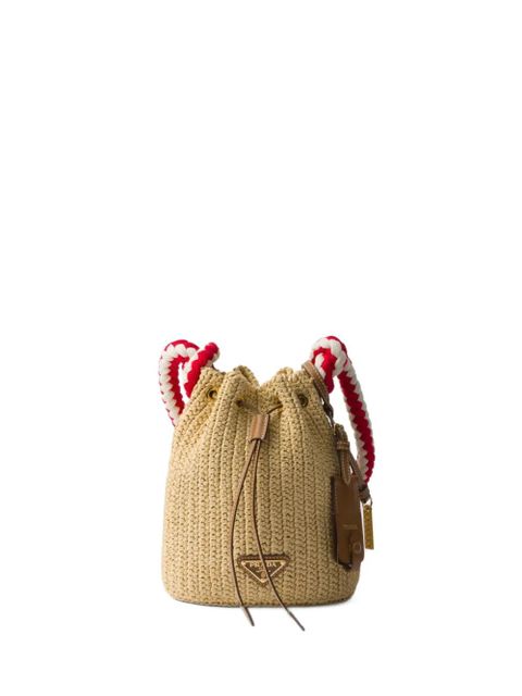 Prada woven drawstring bag - Neutrals - zdjęcie produktu nr 1