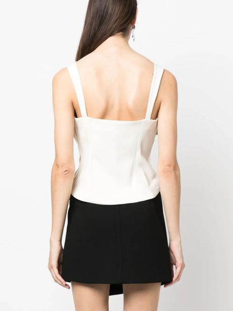 Simkhai crystal-embellished corset top - White