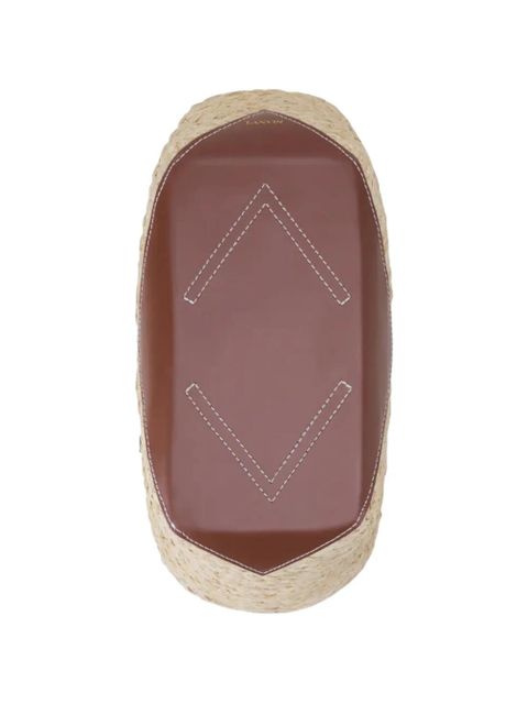 Lanvin medium Catch logo-patch tote bag - Neutrals