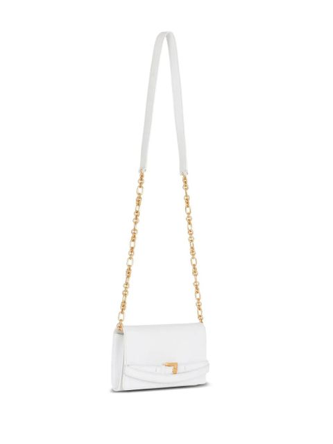 Balmain belt-detail clutch bag - White