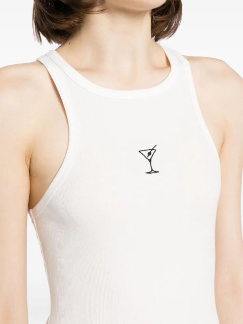 Reformation Nova embroidered tank top - White