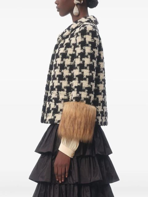 Valentino Garavani houndstooth tweed jacket - Neutrals