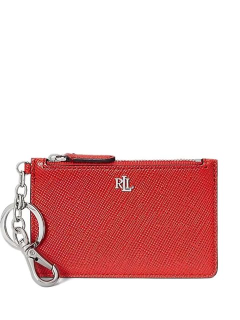 Lauren Ralph Lauren leather key-ring card holder - Orange - zdjęcie produktu nr 1