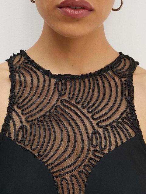 Rotate sukienka Stretchy Mini Dress kolor czarny mini dopasowana 112913100