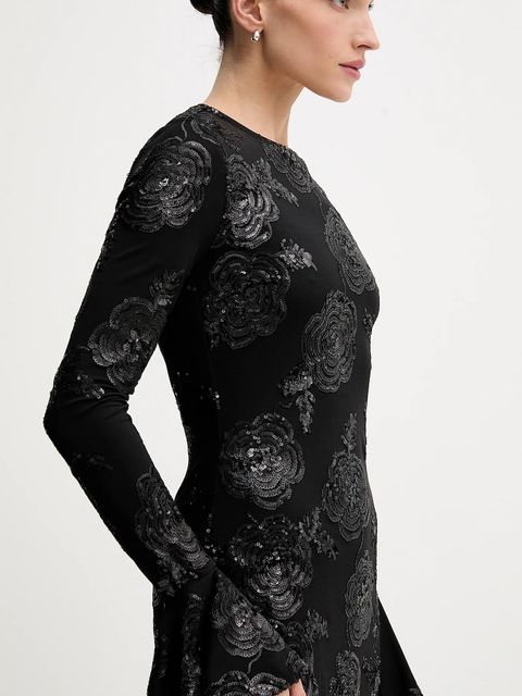 Rotate sukienka kolor czarny mini dopasowana 114928100