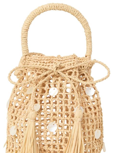 Alanui Precious Moments raffia tassel-detail bucket bag - Neutrals - zdjęcie produktu nr 2