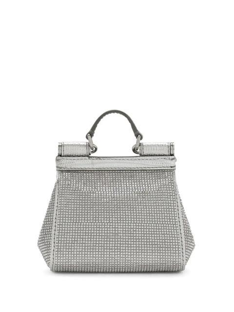 Dolce & Gabbana KIM DOLCE&GABBANA mini Sicily satin top-handle bag - Silver
