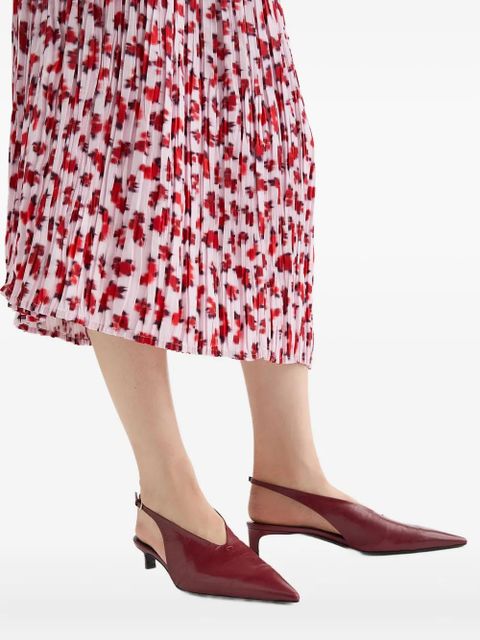 Jil Sander leather pumps - Red