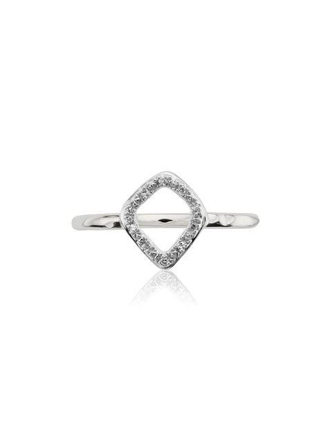 Monica Vinader Riva Mini Kite Stacking Diamond ring - Silver - zdjęcie produktu nr 1